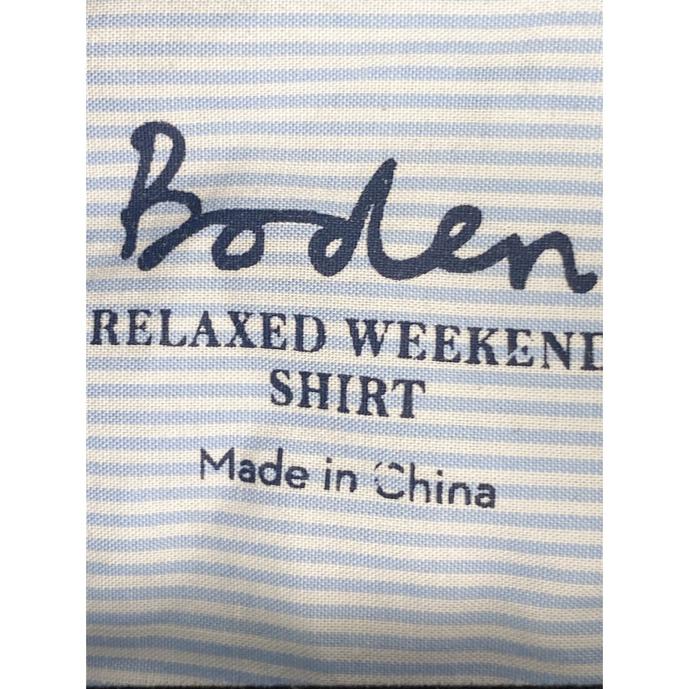 Boden Relaxed Weekend Button Up Shirt 8 Light Blue Floral Cottagecore Pastel - Picture 5 of 7